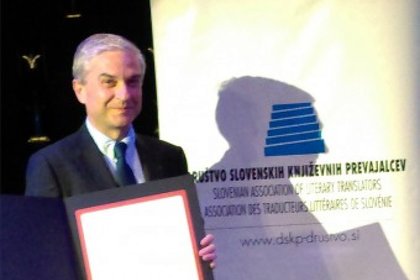 Награждаване на българския преводач Людмил Димитров с „Лавринова диплома” – най-високата награда на Словенското дружество на литературните преводачи